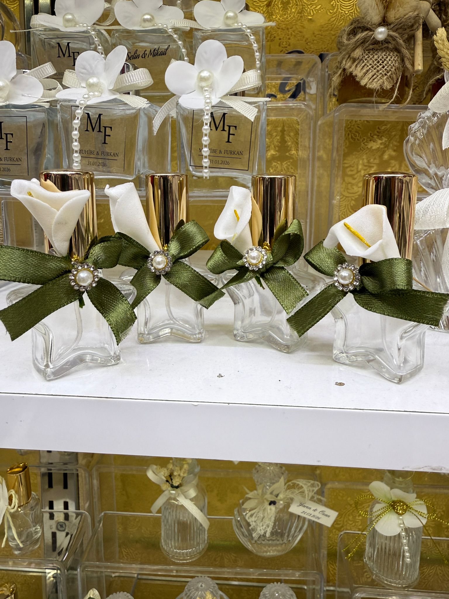 🌿 Kişiye Özel Süslemeli Kolonya & Parfüm Şişesi – Zarif ve Şık Hatıralık